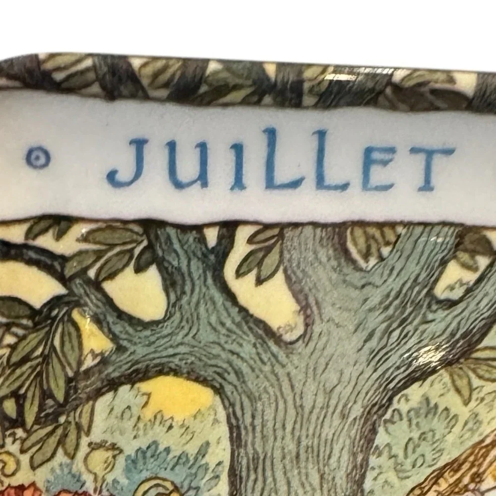 Eugene Grasset Juillet July Art Nouveau Melamine Trinket Tray 6x4 Vintage
